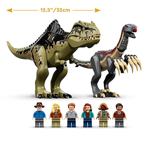 Jurassic World l’Attacco del Giganotosauro e del Terizinosauro, Dinosauri Giocattolo e 6 Minifigure, Giochi per Bambini e Bambine, Idee Regalo di Compleanno, Dino 76949 - Lego - Immagine 4