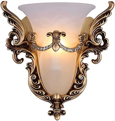 Applique en résine or moderne E27 avec diffuseur en verre fantastique - 2