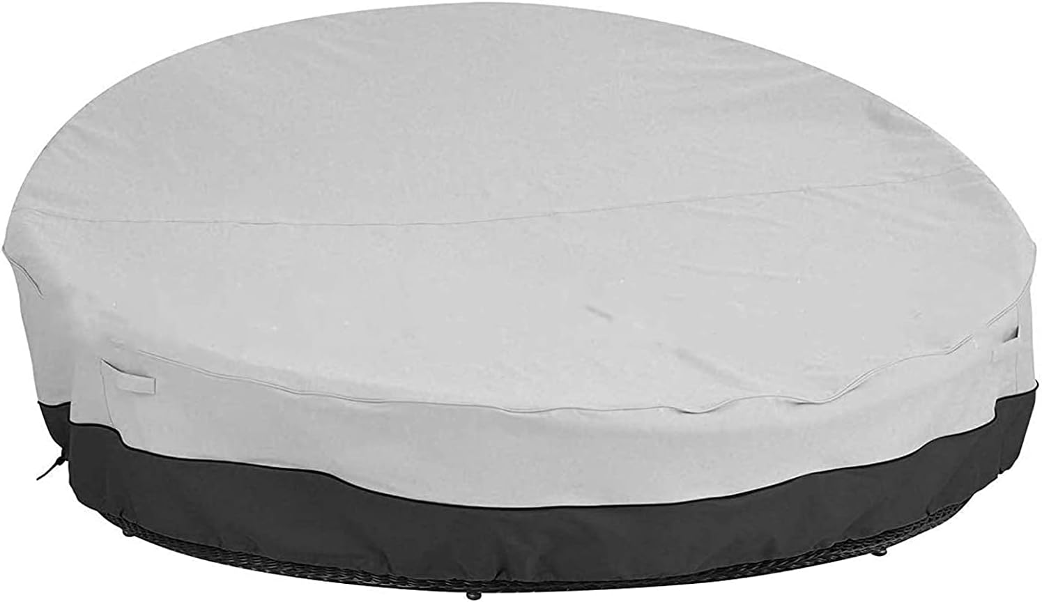 Patio Daybed Cover,Outdoor Waterproof Daybed Sofa Covers,88" L x 85" W x 35" H/16 H,Gray&Black