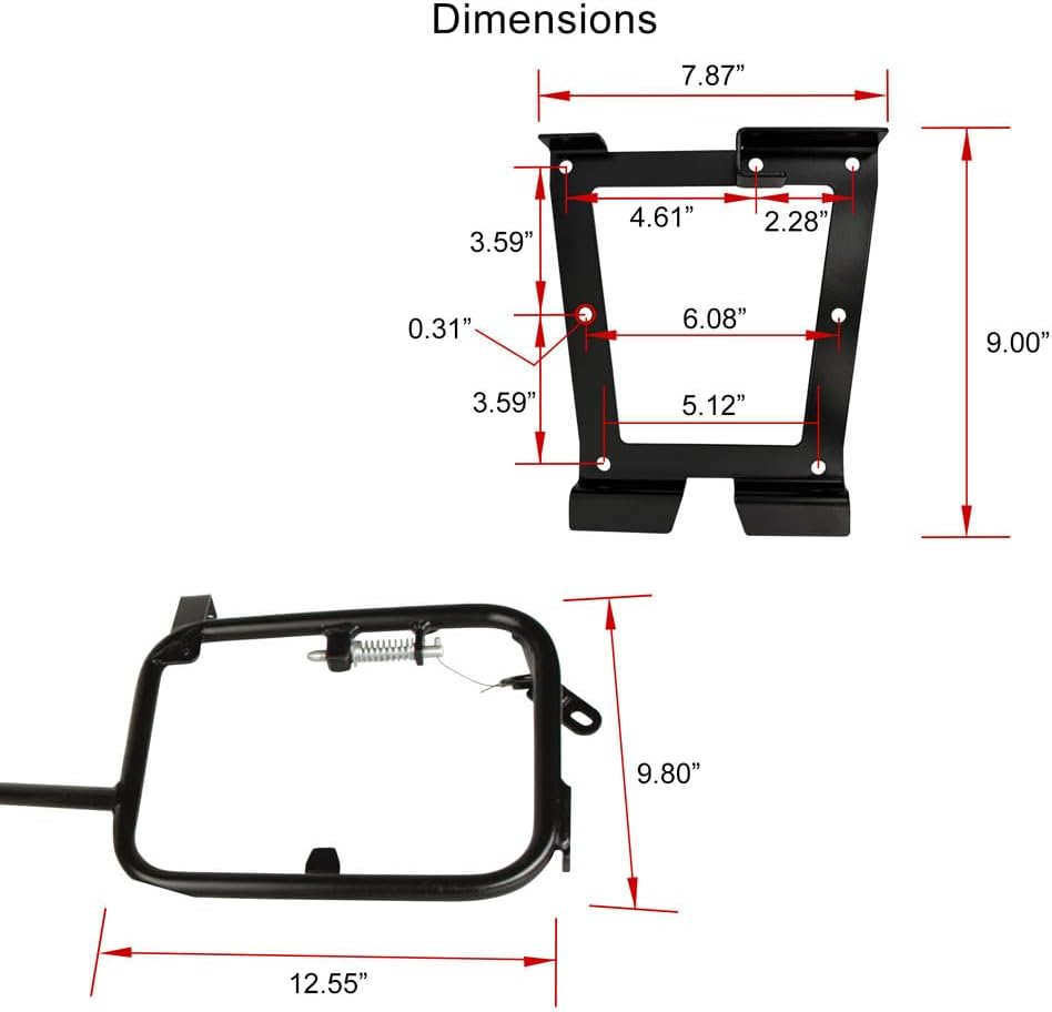 TUSK Pannier Racks Compatible with Honda Africa Twin DCT CRF 1000 2016-2017