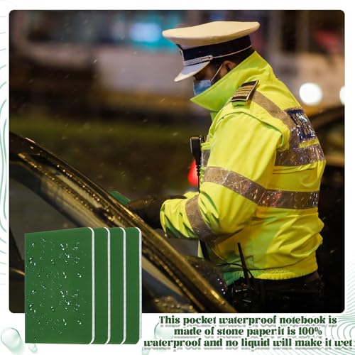 Carnet de poche imperméable Qeeenar vert pour notes outdoor - 6