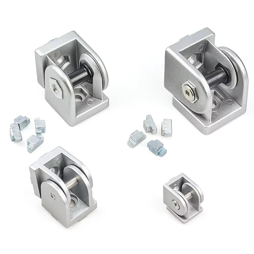 Conector De Ángulo Recto, Bisagra Flexible, Junta Pivotante, Accesorios De Aluminio For Perfiles De Aluminio 2020, 3030, 4040 Y 4545 (2/4 Piezas)(2020 (4pcs))