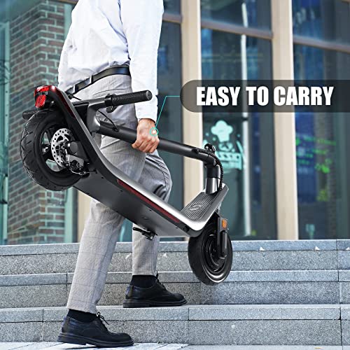 Caroma Electric Scooter, 500W Motor, Up To 30 Miles Range & 20 Mph Speed, 10" Pneumatic Tires Electric Scooter For Adult, Foldable Commuting Scooter With Dual Brake System & Battery Management System #TOP6