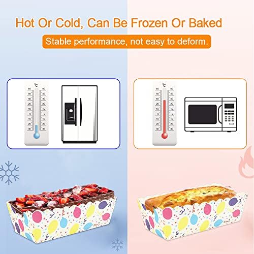 BUZIFU 100 Pcs Mini Loaf Cake Cases Disposable Mini Cake Pans Paper Baking Cases Rectangle Paper Baking Pan Mini Baking Mould with Beautiful Look and Strong Look for Baking Cakes and Bread