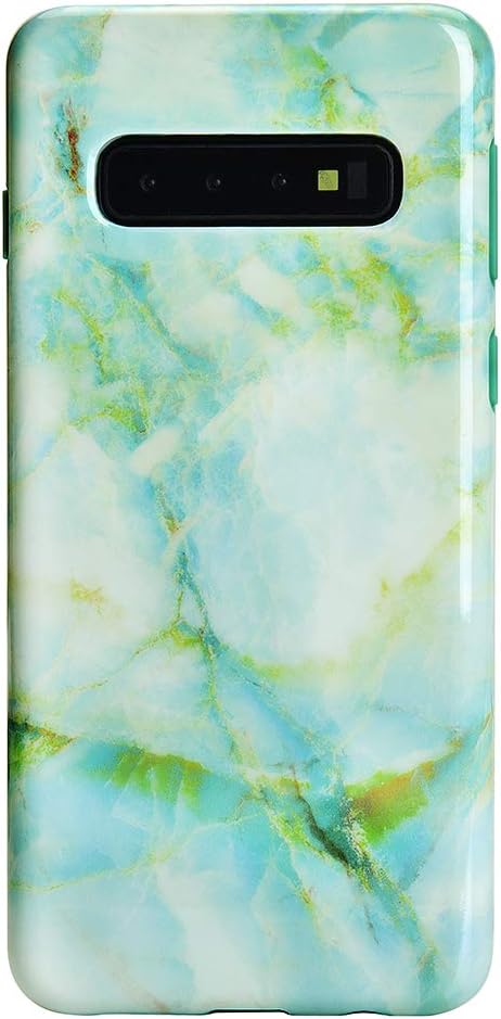 Velvet Caviar Case Compatible with Samsung Galaxy S10 - Cute Protective Phone Cases for Girls Women (Green Marble)