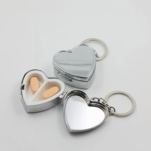 Miniatura 10 de Hemoton Pastillero portátil de viaje, 2 unidades, contenedor de medicina de viaje, estuche para medicamentos, dispensador de medicamentos,