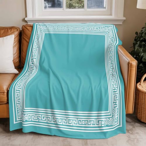 Hijpoxlsep Turquoise Throw Blanket Printed Flannel Fleece Throw Blankets for