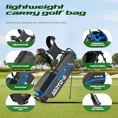 7 Pieces Golf Clubs Set for Men & Women - Complete Mens Golf Clubs Full Set Right/Left Handed Includes Stand Bag with Rain Hood, 1# Drive, 5# Hybrid 7# PW# Irons and Putter