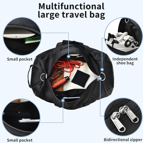 Enhanced Gym Bag with Shoe Compartment, Water-Resistant Duffle for Men & Women - Ideal for Workouts, Travel, & Sports 5