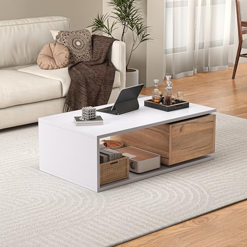 Meuble TV 180 cm rangement 3 portes, OKMYHOME