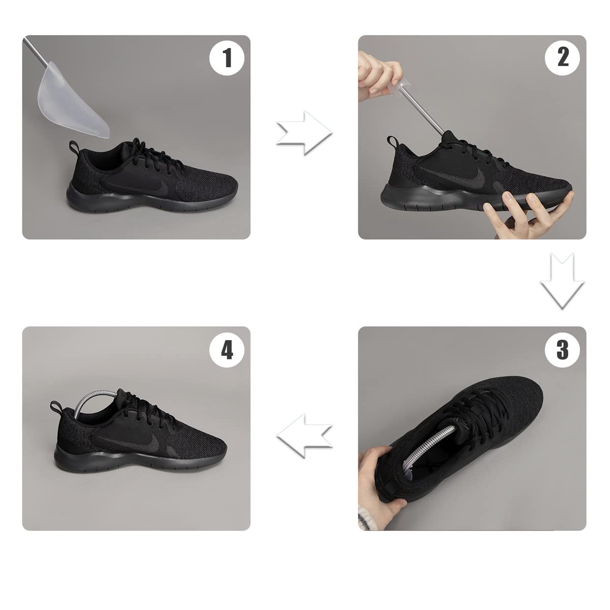 10 pares de árboles de zapatos de plástico práctico para hombre