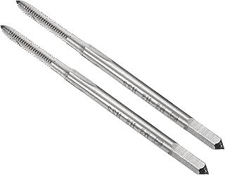 CoCud Thread Milling Taps, Metric M2 x 0.4 Thread H2, High Speed Steel Machine 3 Straight Flutes Screw Threading Tool - (Applications: for Tapping Drilling Machine), 2-Pieces