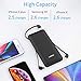 LURBON 10000 mAh Portable Charger Power Bank,Slim External Battery Pack with Built in AC Wall Plug, USB C Cable Total 3 Different Cables Compatible with Cell Phone Tablet