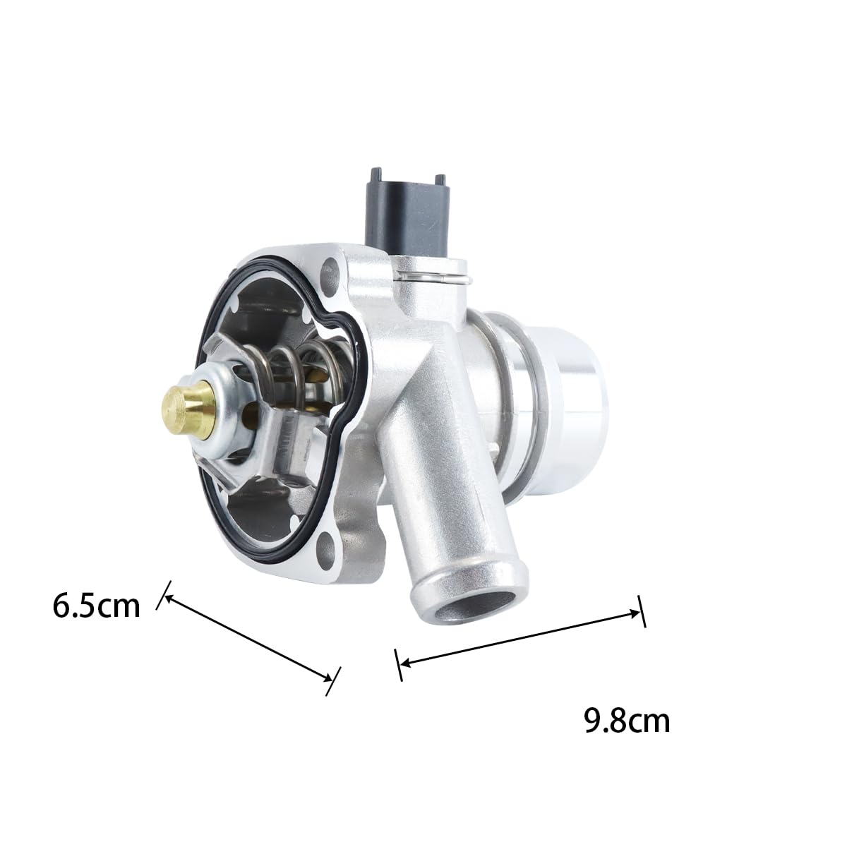 Alide Boîtier de thermostat moteur en aluminium, ensemble d'admission d'eau avec joint 25200455/55579010 pour Cruze Sonic/Encore