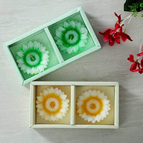 Buy Floral Shaped TeaLight Candles Set of 4 Candles Online at Low