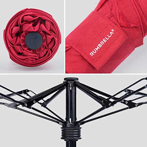 Rumbrella Mini Umbrella Small Uv Umbrella Fast Dry And Ultra Lightweight, Red #TOP4