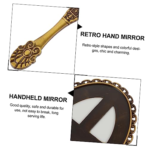 Miroir à main rétro Beavorty en métal de maquillage lot de 3 - 4