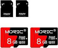 Vista 1 de Paquete de 2 tarjetas micro SD de 8 GB con adaptador SD tarjeta de memoria de alta velocidad, tarjeta TF de memoria C10 A1 para cámara/Dash
