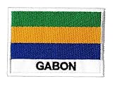 Aufnäher Gabunische Flagge, bestickt, zum Aufnähen