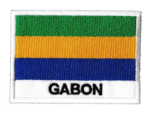 Aufnäher Gabunische Flagge, bestickt, zum Aufnähen