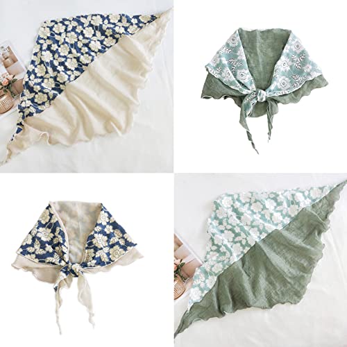 Classical Scarfs for Spring UV-Protection for Head Wrap Neck Floral Printed Pattern Soft Scarves for Mother Beach Suppli4