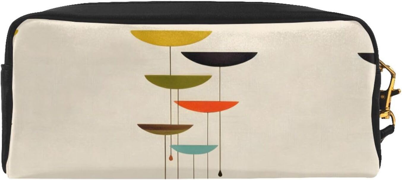 Mid Century Modern Prints Cosmetic Bags For Womem,Travel Toiletry Bag Accessories Organizer Zipper Pouch Gift Idea image 2