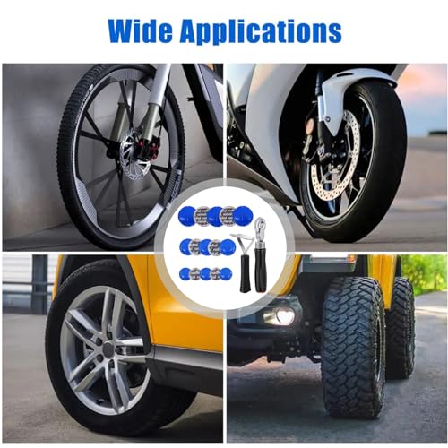 Image of 92 Pcs Tire Repair Patch Tools Kit,Tire Patches Kit 32mm 42mm 58mm | Round Natural Rubber Tire Patch Automotive Tire Repair Kits with Tire Patch Roller Liner Scraper for Truck Bike Motorcycle