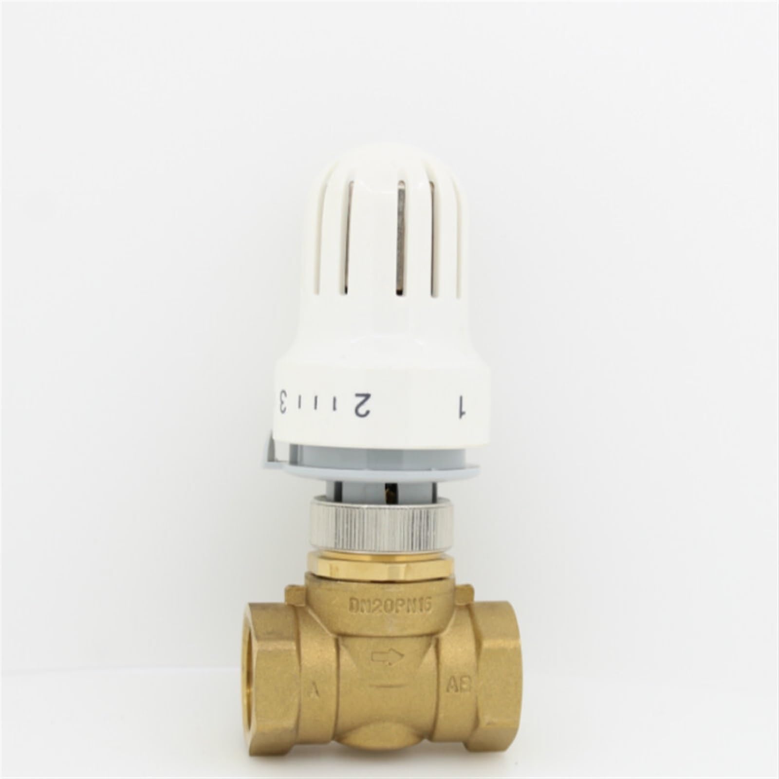 Termostat sterujący grzejnikiem, termostatyczny zawór radytora, zawór prosty, 2-drożny, mosiężny zawór, głowica termostatyczna DN20, DN25 (rozmiar DN25)