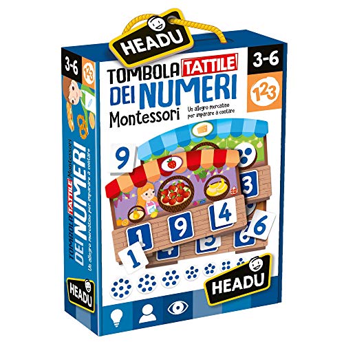 Headu- Tombola Tattile Montessori dei Numeri, IT20249