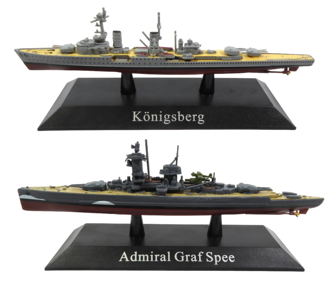 OPO 10 - Lot of 2 warships 1/1250: Admiral Graf Spee + Konigsberg / WSL50 / WS3+15, Medium