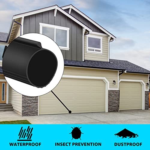 18 Feet Garage Door Rubber Bottom Seal Compatible With Overhead P-Bulb Garage Door Weather Seal For Weather Stripping Fit 18 Feet Wide Doors #TOP4
