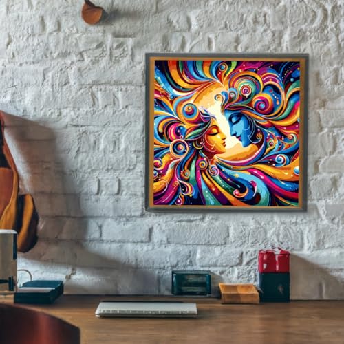 Image of Whattacraft! DIY Acrylic Paint by Number Kit for Adults Kids Beginner Number Painting Kit DIY Canvas Painting by Number Wall Decoration DIY Painting Kit for Adults | Krishna Color By Numbers (WAC-33)