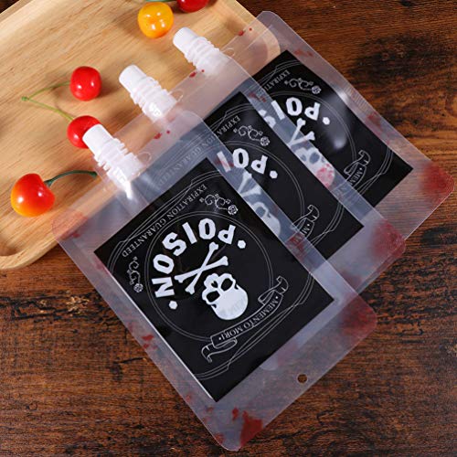 Cabilock 8 Pcs Saco de Sangue Do Dia Das Bruxas Sacos de Grau Alimentar Bebidas Suco Cocktail Saco d