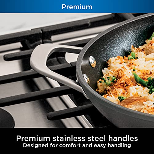 Ninja C30830 Foodi Neverstick Premium 12-Inch Everyday Pan With Glass Lid, Hard-Anodized, Nonstick, Durable & Oven Safe To 500°F, Slate Grey #TOP7