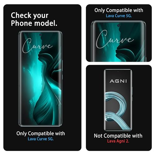Image of ArmourPro Military Grade UV Tempered Glass Screen Protector Compatible For Lava Curve 5G (6.67 Inch) With Easy Installation Kit| Edge To Edge Coverage |Crystal Clear