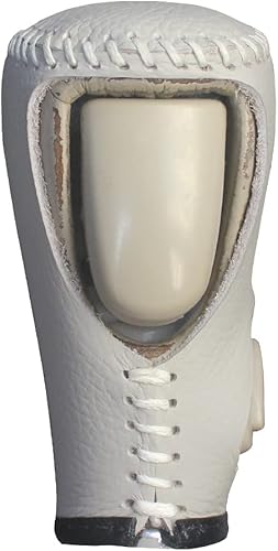 Miniatura 5 de Cuero auténticoAutomático en la perilla de la palanca de cambios Protector Trim Fit Nissan Murano 2009 2010 2011 2012 2013 (beige)