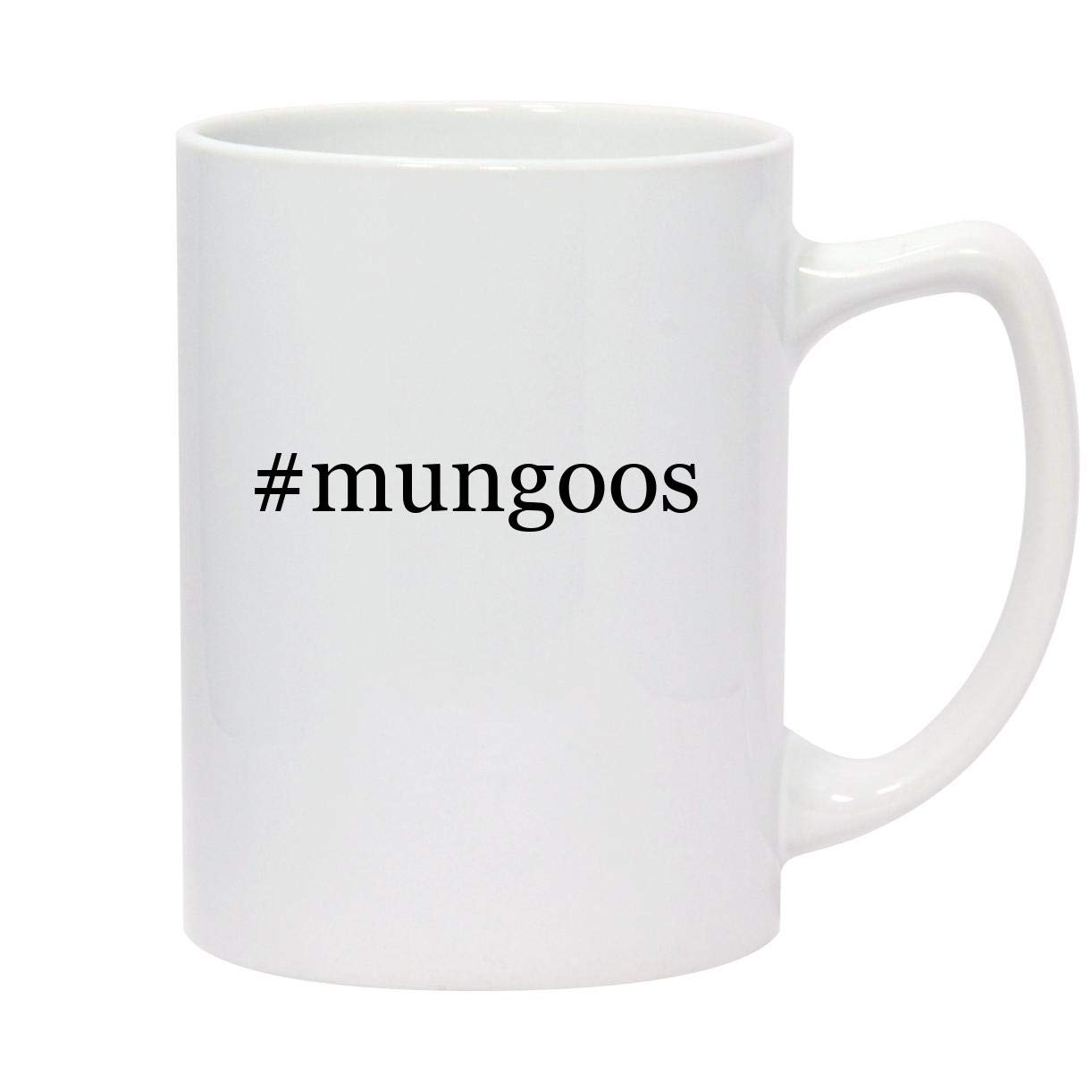 Molandra Products #mungoos - 14oz Hashtag White Ceramic Statesman Coffee Mug