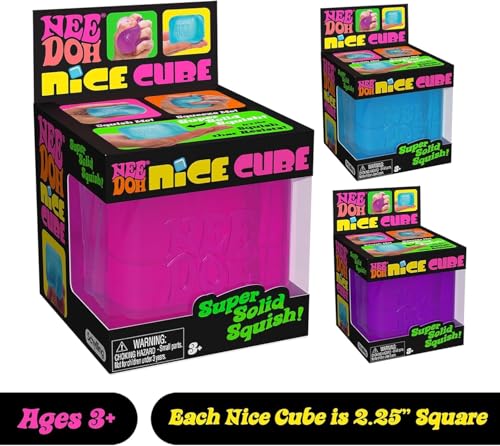 schylling needoh nice cube -sensory squeeze toy with super solid squish - 22534 cube