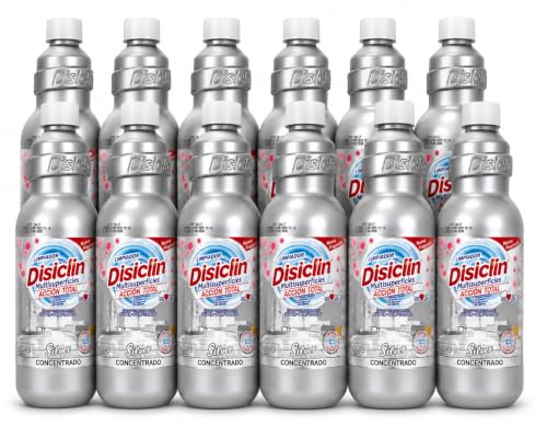 Disclin Silver Limpiador Multisuperficies Concentrado 1L Pack 12 Unidades pH Neutro