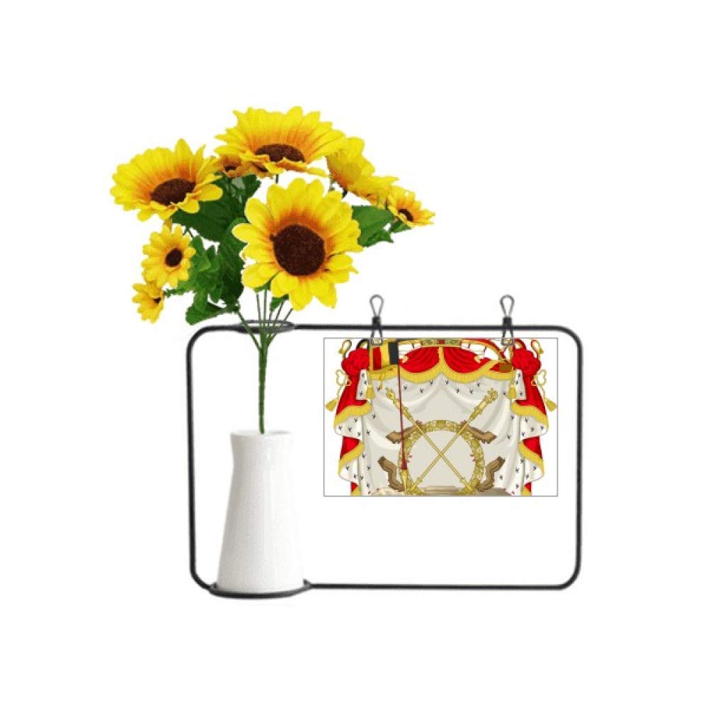 Coffret cadeau emblème belge et tournesol avec carte de voeux