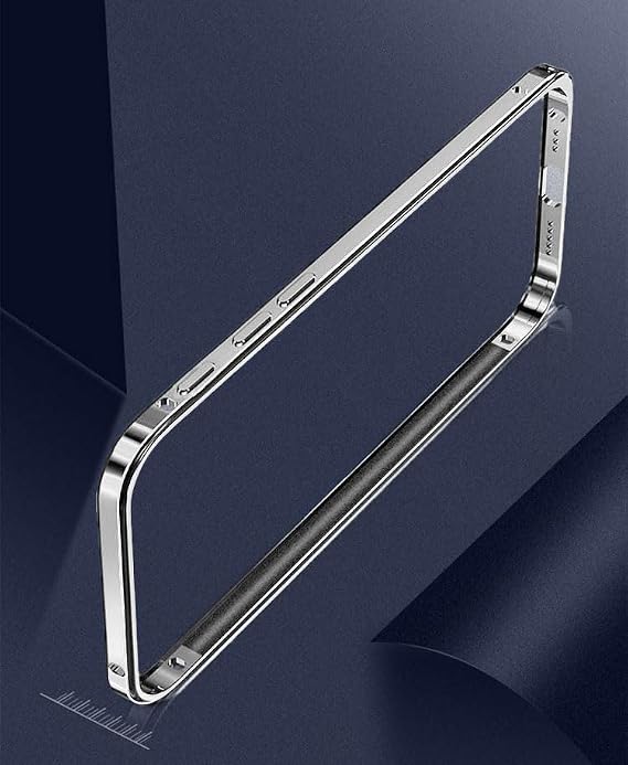 Smartphone Case Cover for iPhone 15 Pro Max Bumper Case Cool Aluminum Bumper Apple iPhone 15 Pro Max Apple iPhone 15 Pro Max iPhone 15 Pro Max Silver