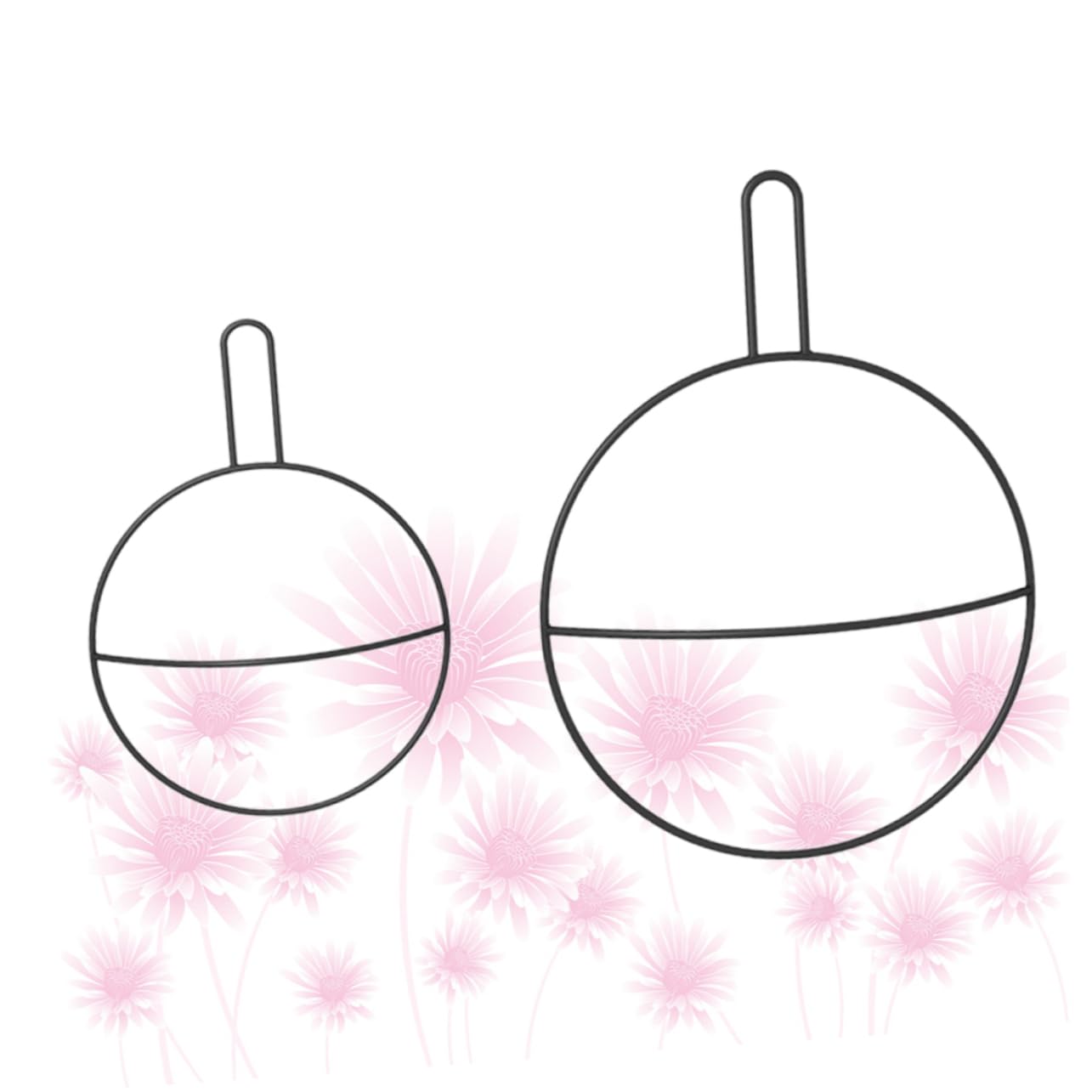 SOLUSTRE 2PCS Iron Art Wall Storage Rack Creative Wall Hanging Display Hanger for Home and Office Sturdy Metal Storage Frame in Black