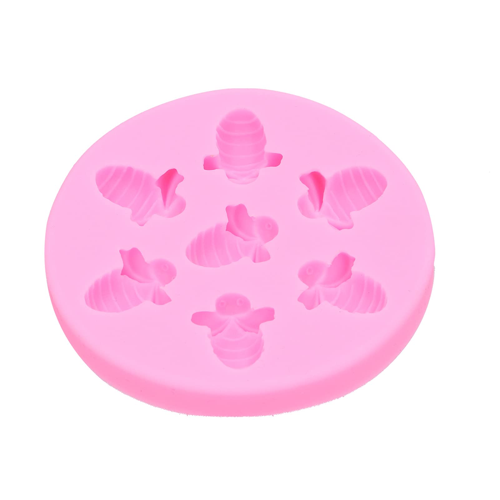 Cocoarm Formy Silikonowe w Kształcie Pszczoły Food Grade Formy do Ciasta Kremówki Różowy 69g Nonstick Elastyczna Forma na Czekoladki do Dekoracji Ciast Pieczenie DIY na Urodziny Wesele (PINK)