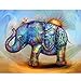 Produktbild Zhen+ 5D Diamond Painting Set DIY Malerei Kreuzstich für Wohnzimmer, Schlafzimmer, Arbeitszimmer usw. Haus Dekor Kreuzstich Stickbild, Elefant