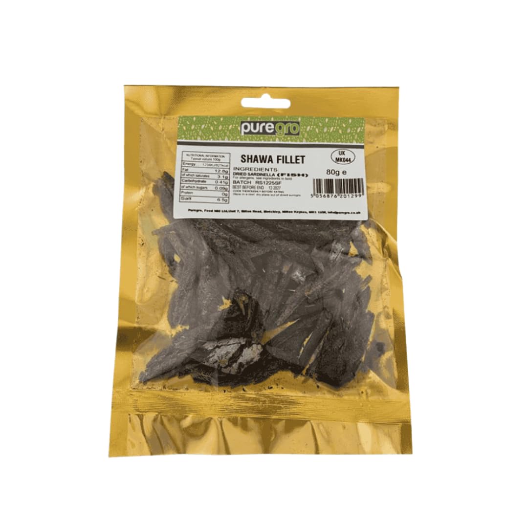 Puregro Shawa Fillet 80g | Dried Fish Fillets | Traditional West African Ingredient | Ideal for Soups, Stews and Authentic African Cooking | Pantry Staple