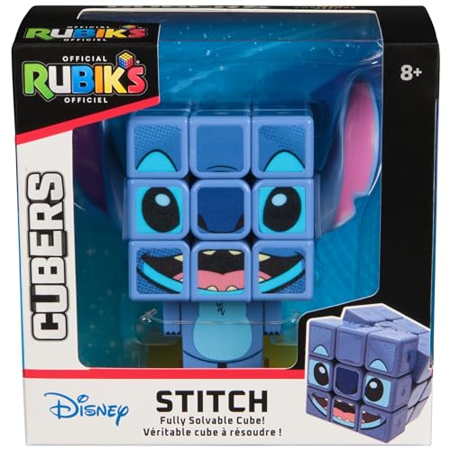 Image of Rubik's Cube, Stitch Cuber, Disney Collectible & Desk Decor, Problem-Solving Brain Teaser, Color-Matching Disney Puzzle, Fidget Toy, Sensory Puzzle for Adults, Teens, Kids, for Ages 8 & Up