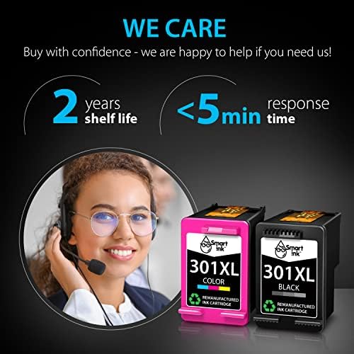 Smart Ink Remanufactured Ink Cartridge Replacement for HP 301XL 301 XL (Black & Color 2 Combo Pack) use with Deskjet 1000 1010 1050 1510 2050 2050A 2510 2540 2541 3000 3050 3050A 3510 Envy 4500 5530