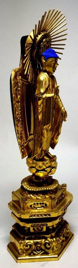 阿弥陀如来 木彫り仏像 純金箔押 【公式通販】