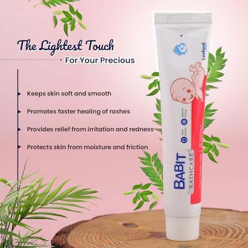 Image of Babit Rash Free Cream for Baby Pack of 2 (30g Each) - Neem, Aloe Vera & Yashada Bhasma | Diaper Rash Cream | Soothes, Heals & Protects Delicate Skin