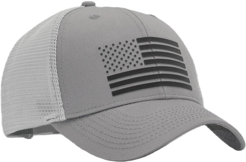 Image of American Flag Trucker Hats, Patriotic Baseball Cap for Men, Adjustable Breathable Mesh Snapback, Fits OSFM & XXL Head